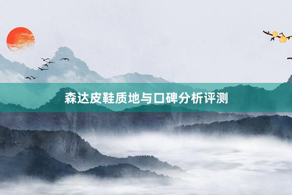 森达皮鞋质地与口碑分析评测